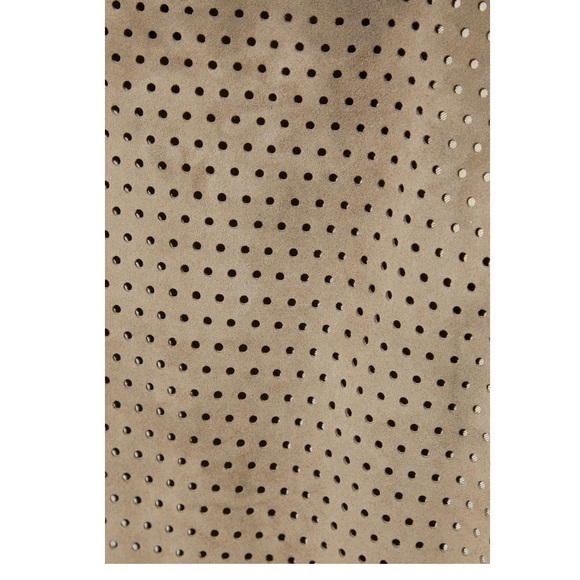 Theory Perforated Suede MIDI Skirt - Picture 4 of 5